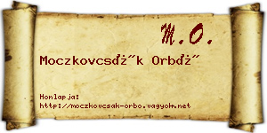 Moczkovcsák Orbó névjegykártya